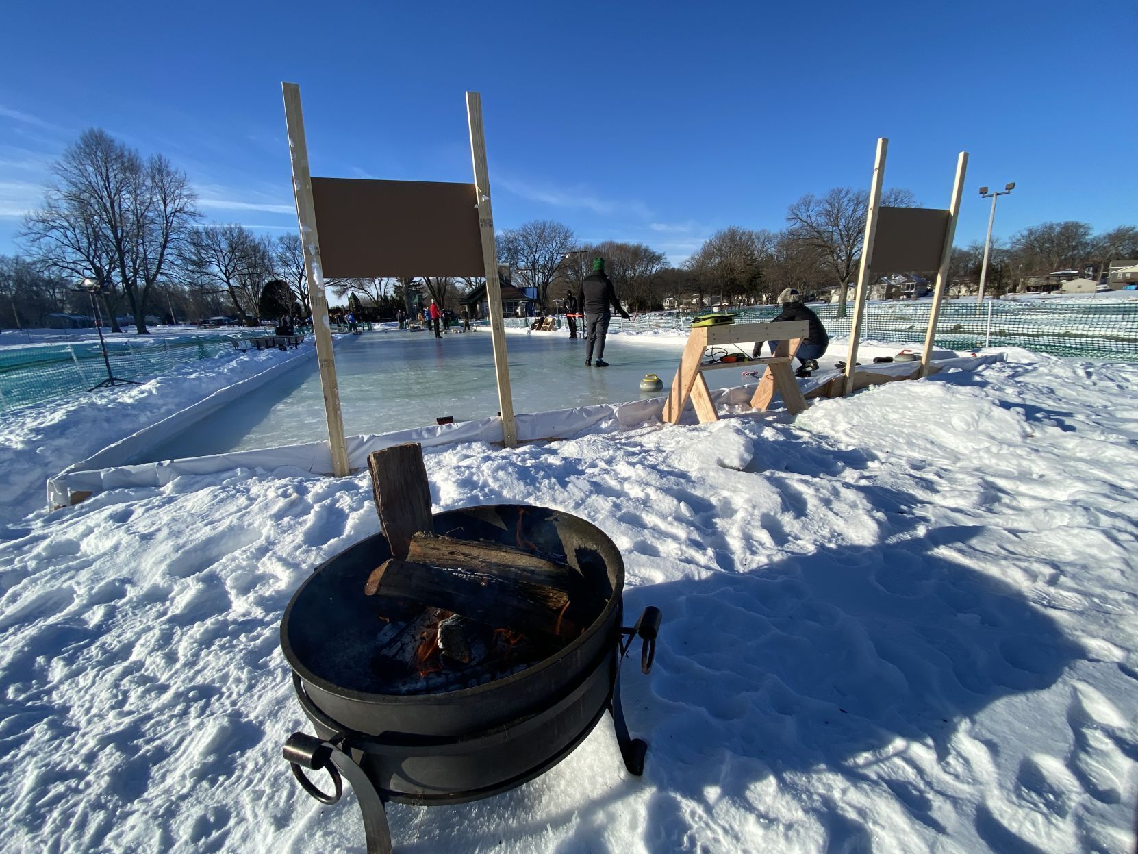 Outdoor Curling in Monona